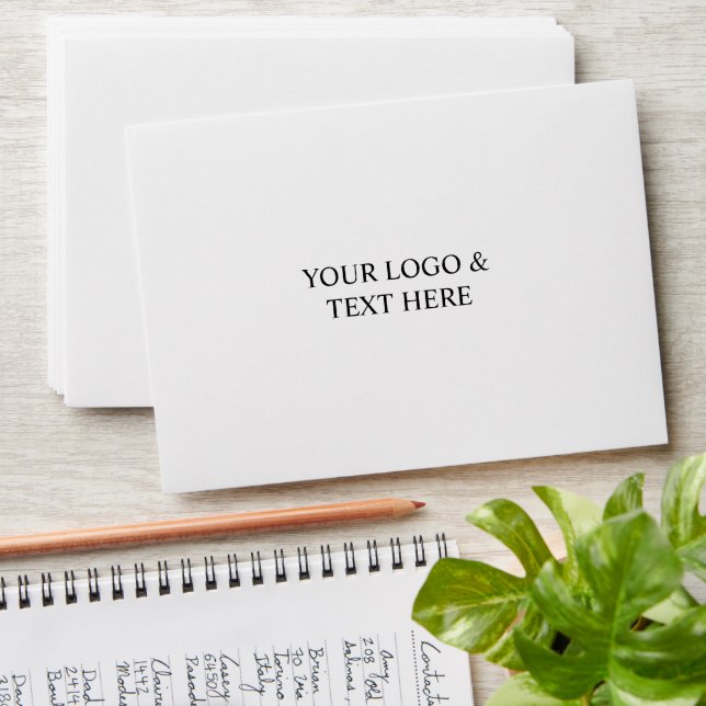 Enveloppe White Personalized – Your Logo & Text Here (Stacked)