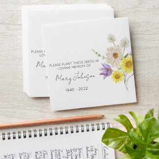 Enveloppe Wildflower Memorial Funeral Seed