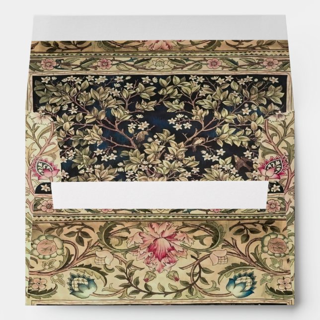 Enveloppe Willam Morris de beaux designs et créations, Vint (Dos (Bas))
