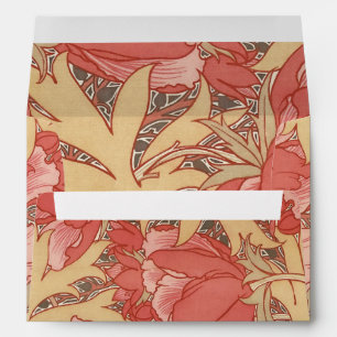 Enveloppe William Morris Poppies Floral Art