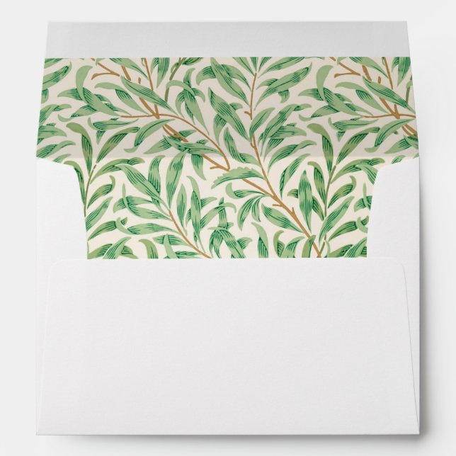 Enveloppe William Morris. Saumon. Papier Mousseline (Dos (Bas))