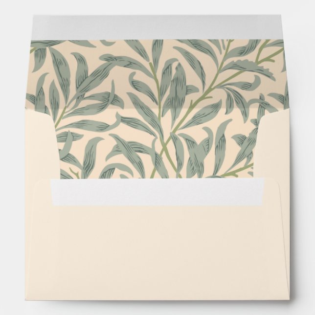 Enveloppe William Morris Willow Bough Motif botanique (Dos (Bas))