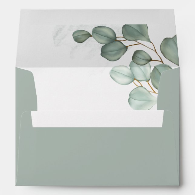 Enveloppe Wimple Elegant Eucalyptus Détails du site Web Time (Dos (Bas))