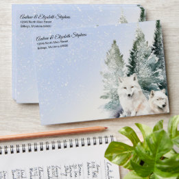 Enveloppe Winter Forest Watercolor Envelope