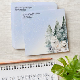 Enveloppe Winter Forest Watercolor Envelope