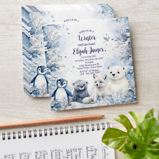 Enveloppe Winter Onederland Baby's First Birthday Invitation