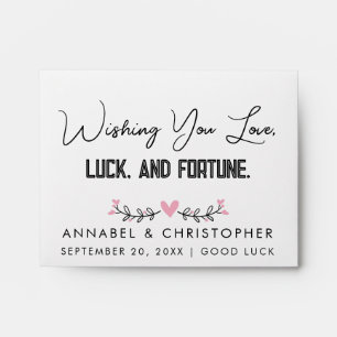 Enveloppe Wishing You Loto, Luck and Fortune Mariage Lotto