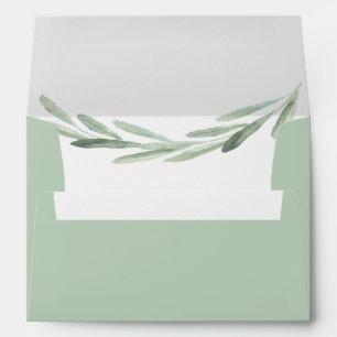 Enveloppe Wreath de Branche d'olive pré-imprimée Adresse d