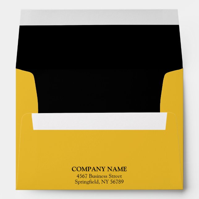Enveloppe Yellow and Black Business Custom Logo Professional (Dos (Bas))