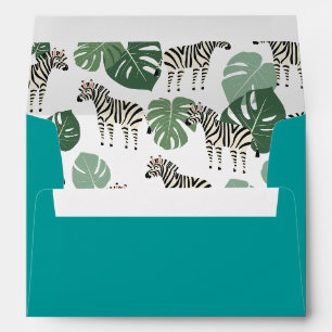 Enveloppe Zebra Monstera Motif