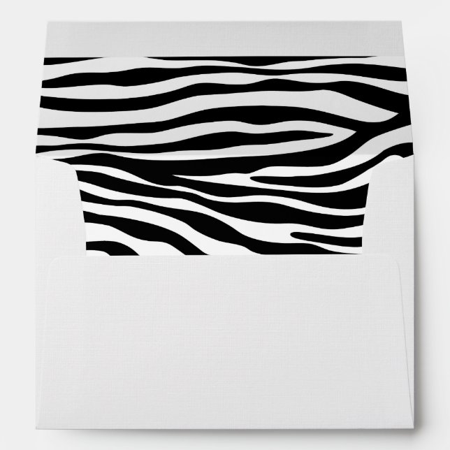 Enveloppe Zebra Print, Zebra Stripes, Noir Et Blanc (Dos (Bas))