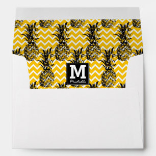 Enveloppe Zigzags d'ananas  Monogramme
