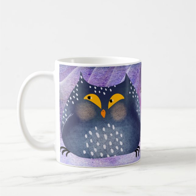 "Enveloppement amusant de la Mug de Chouette - mig (Gauche)