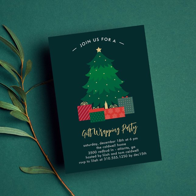 Enveloppement cadeau Noël Fête Invitation (Créateur téléchargé)