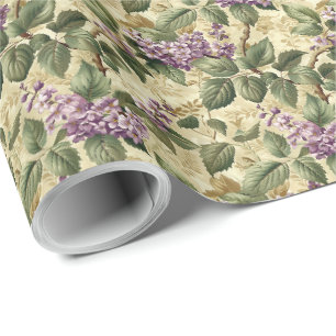 Enveloppement de papier cadeau de Lilac Floral vio