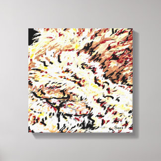 Enveloppement de toile / Lion en consternation par