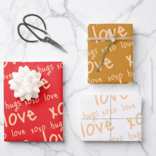 Envelopper des feuilles de papier Valentine's Love