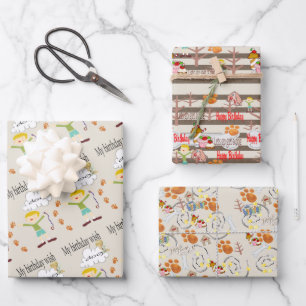 Envelopper les feuilles de papier appy Anniversair