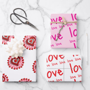 Envelopper les feuilles de papier L'amour de Valen