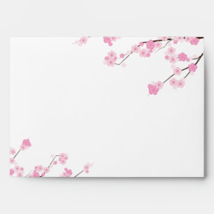 Enveloppes 5x7 Pink Cherry Blossom Branch