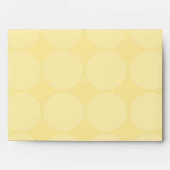 Enveloppes 5x7 Polka Jaune point à l'extérieur de la bande à  (Devant)