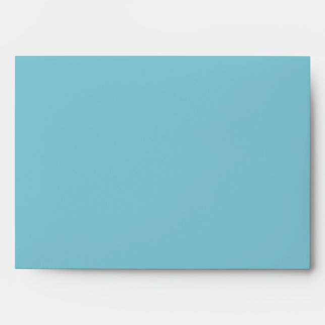 Enveloppes 5x7 Turquoi turquoise en dehors de point de polka (Devant)