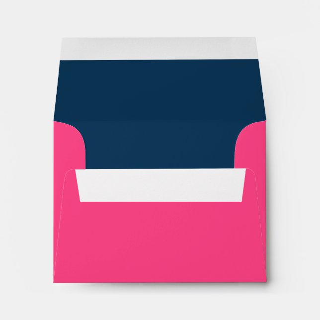 Enveloppes A2 Hot Rose et Navy Blue Mariage (Dos (Bas))