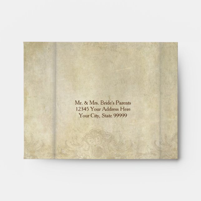 Enveloppes A2 RSVP Elegant Rustic Vineyard Mariage (Devant)