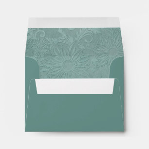 Enveloppes A2 turquoises avec la conception