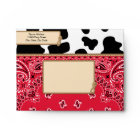 Enveloppes A6 style Bandana de Cowboy