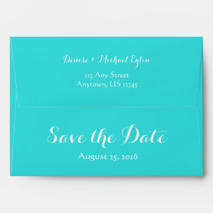 Enveloppes A7 5x7 Turquoise Turquoise Blanc Enregistrer L'Env