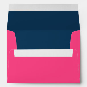 Enveloppes A7 Hot Pink et Navy Blue Mariage