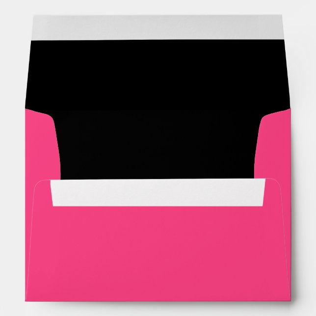 Enveloppes A7 Hot Rose et Black Mariage (Dos (Bas))