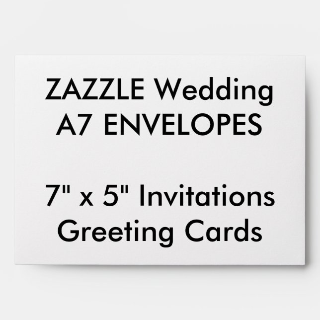 Enveloppes A7 personnalisées 7" x 5" Invitations e (Devant)