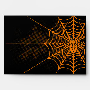 Enveloppes A7 Spider Web Black Orange Halloween