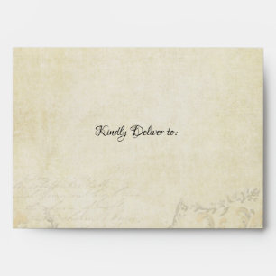 Enveloppes A7 Vintage Paris Parchment Elegant Mariage Boho