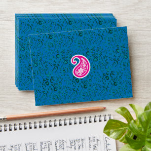 Enveloppes à motifs Logo multicolore et personna