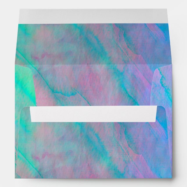 Enveloppes Abalone Shell Aquarelle de nacre Coquille (Dos (Bas))