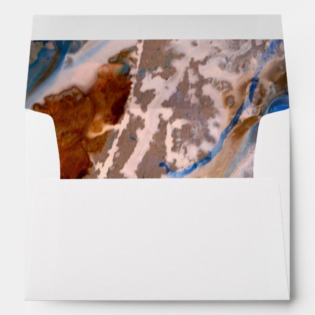 Enveloppes Abstrait plage de sable motif motif en mousse d'ea (Dos (Bas))