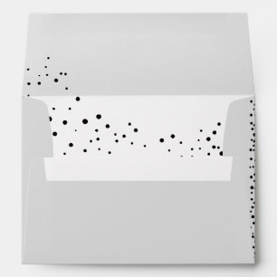 Enveloppes Abstrait Simple Moderne Noir Points Aléatoires