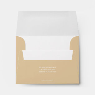 Enveloppes Adresse de retour beige de l'enveloppe A2