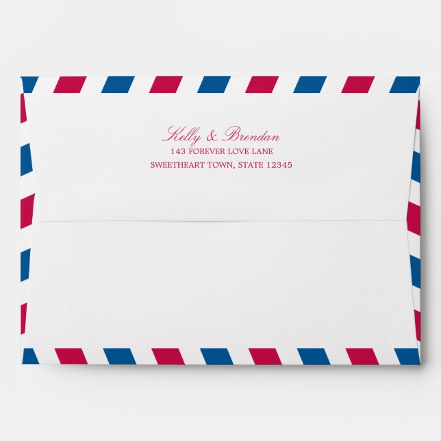 Enveloppes Adresse de retour de l'avion | 5x7 (Dos (Haut rabat))