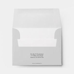 Enveloppes Adresse de retour gris-clair de l'enveloppe A2