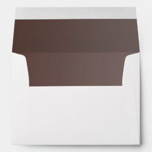 Enveloppes Adresse de retour marron ombré à l'intérieur au do