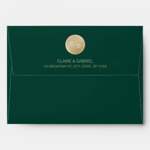 Enveloppes Adresse de retour monogramme moderne minimaliste v