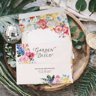 Enveloppes adressées florales de Garden Disco
