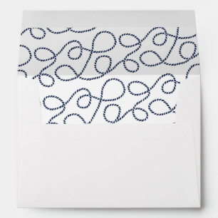 Enveloppes Aigu Motif de corde 5x7 Adresse de retour
