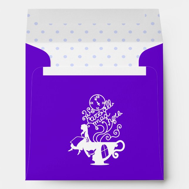Enveloppes Alice au pays des merveilles. Illustration de silh (Dos (Bas))