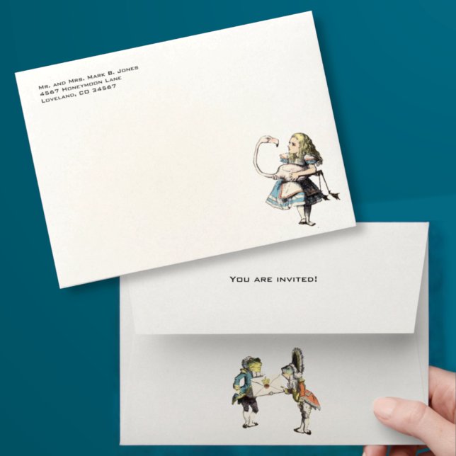 Enveloppes Alice Au Pays Des Merveilles Invitation À La Fête  (Créateur téléchargé)