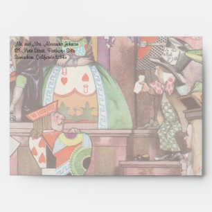 Enveloppes Alice vintage au pays des merveilles, reine des co